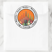 7 Beginselen van Kwanzaa Ronde Sticker (Tas)