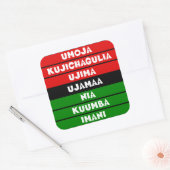 7 Beginselen van Kwanzaa Vierkante Sticker (Envelop)