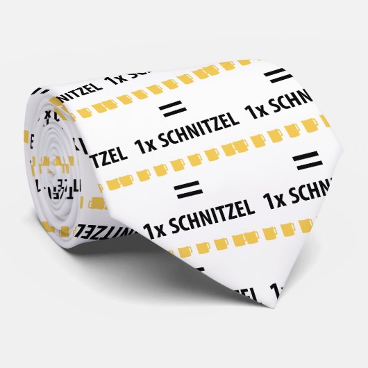 7 Bier gleich 1 Schnitzel Stropdas (Opgerold)