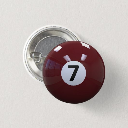 7 Billiard Pool Ball Ronde Button 3,2 Cm (Voorkant /achterkant)