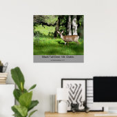 7 Black Tail Deer, Black Tail Deer Mt. Diablo, Poster (Thuiskantoor)