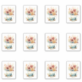 7 Bloemen in een Beker Sticker