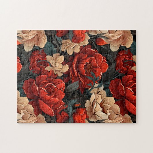 #7 Bloemen patroon Legpuzzel (Horizontaal)