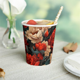 #7 Bloemen patroon Papieren Bekers