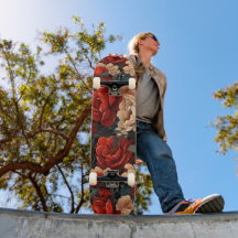 #7 Bloemen Patroon Skateboard