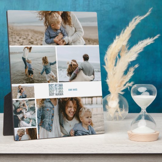 7 Boy Mama Custom Photo Collage Fotoplaat (Zijkant)