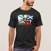 7 Celtic Nations gecombineerde vlag T-shirt (Voorkant)