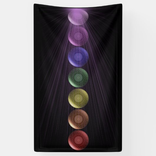 7 Chakra Banner (Verticaal)