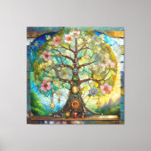 7 Chakra Bloeiende Boom Des Levens Canvas Afdruk (Voorkant)