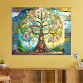 7 Chakra Bloeiende Boom Des Levens Canvas Afdruk (Insitu (Woonkamer))