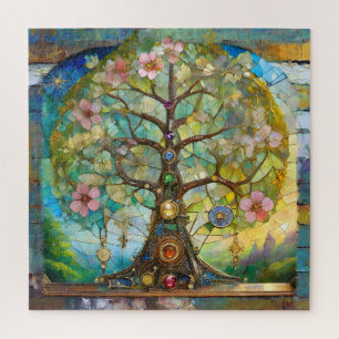 7 Chakra Bloeiende Boom Des Levens Legpuzzel