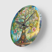 7 Chakra Bloeiende Boom Des Levens Ronde Klok (Hoek)