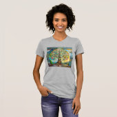 7 Chakra Bloeiende Boom Des Levens T-shirt (Voorkant volledig)