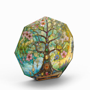 7 Chakra bloeiende levensboom Fotoblokken