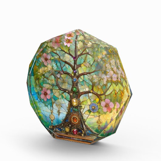 7 Chakra bloeiende levensboom Fotoblokken (Rechts)