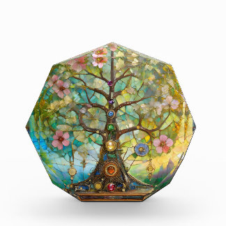 7 Chakra bloeiende levensboom Fotoblokken