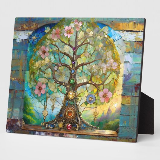 7 Chakra bloeiende levensboom Fotoplaat (Zijkant)