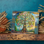 7 Chakra bloeiende levensboom Fotoplaat (Zijkant)