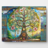 7 Chakra bloeiende levensboom Fotoplaat (Voorkant)