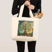 7 Chakra bloeiende levensboom Grote Tote Bag (Voorkant (product))