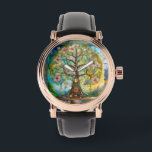 7 Chakra bloeiende levensboom Horloge<br><div class="desc">U bekijkt The Lee Hiller Photography Art and Design Collectie of Home and Kantoor Decor,  Apparel,  Gifts and Collectibles. De Design zijn onder andere Lee Hiller Photography en Mixed Media Digital Art Collectie http://LeeHiller.com</div>