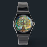 7 Chakra bloeiende levensboom Horloge<br><div class="desc">U bekijkt The Lee Hiller Photography Art and Design Collectie of Home and Kantoor Decor,  Apparel,  Gifts and Collectibles. De Design zijn onder andere Lee Hiller Photography en Mixed Media Digital Art Collectie http://LeeHiller.com</div>