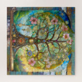 7 Chakra bloeiende levensboom Legpuzzel (Horizontaal)