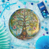 7 Chakra bloeiende levensboom Papieren Bordje (Feest)