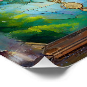 7 Chakra bloeiende levensboom Perfect Poster (Hoek)