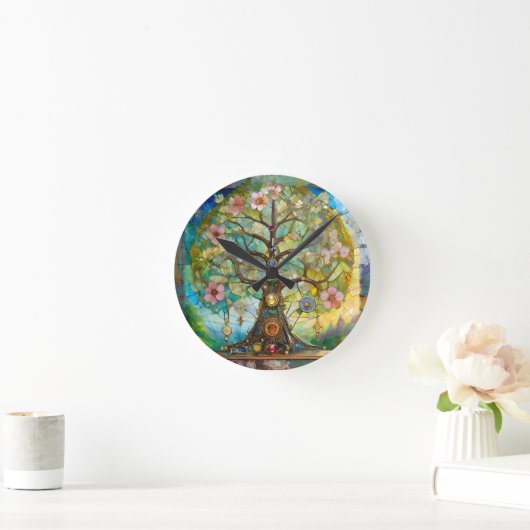 7 Chakra bloeiende levensboom Ronde Klok (Huis)