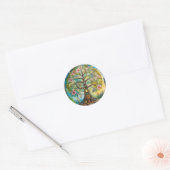 7 Chakra bloeiende levensboom Ronde Sticker (Envelop)