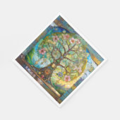 7 Chakra bloeiende levensboom Servet (Hoek)