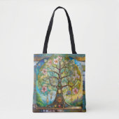 7 Chakra bloeiende levensboom Tote Bag (Voorkant)