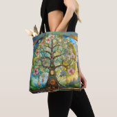 7 Chakra bloeiende levensboom Tote Bag (Dichtbij)