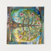 7 Chakra bloeiende levensboom Wandkleed (Voorkant (horizontaal))