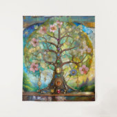 7 Chakra bloeiende levensboom Wandkleed (Voorkant)