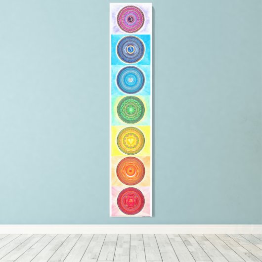 7 Chakra Canvas Afdrukken (Insitu (Houten vloer))