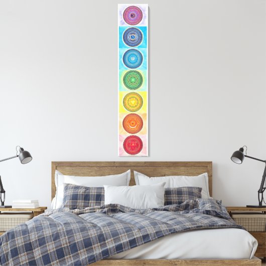 7 Chakra Canvas Afdrukken (Insitu (Slaapkamer))