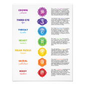 7 Chakra Chart Poster (Voorkant)