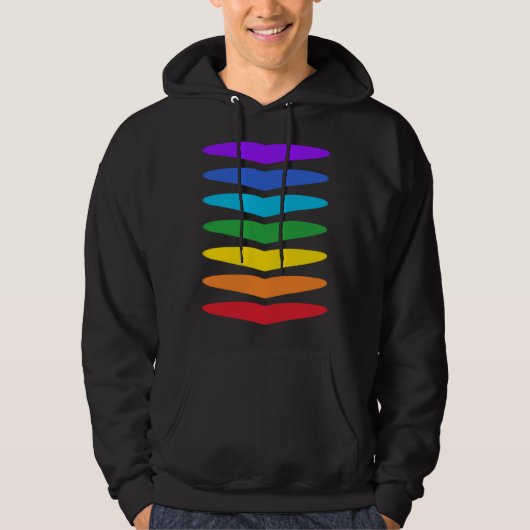7 Chakra Hearts Energy System Chakras Colours Kund Hoodie (Voorkant)