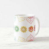 7 Chakra, kleurrijk gestippeld Koffiemok (Voorkant rechts)