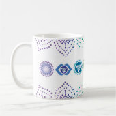 7 Chakra, kleurrijk gestippeld Koffiemok (Links)