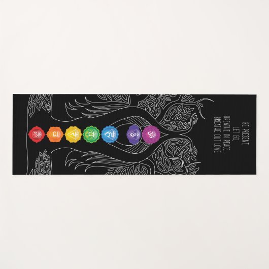 7 Chakra Lady Tree - 11blwo Yogamat (Voorkant (horizontaal))