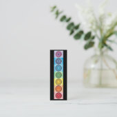 7 Chakra Mandala Mini Visitekaartjes (Staand voorkant)