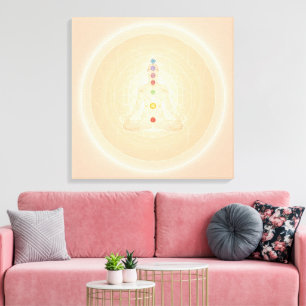 7 Chakra Meditatie Muur Kunst Spirituele Yoga Canvas Afdruk