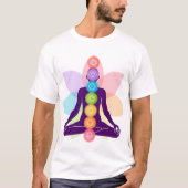 7 Chakra meditatie T-shirt (Voorkant)