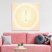 7 Chakra Meditation Wall Art | Spiritual Yoga  Canvas Afdruk (Insitu (Woonkamer))