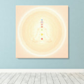 7 Chakra Meditation Wall Art | Spiritual Yoga  Canvas Afdruk (Insitu (Houten vloer))