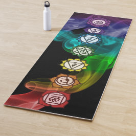 7 Chakra regenboog rook vet zwart ALLEEN VOOR Yogamat