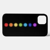 7 Chakra symbolen | Black Case-Mate iPhone Case (Achterkant (horizontaal))